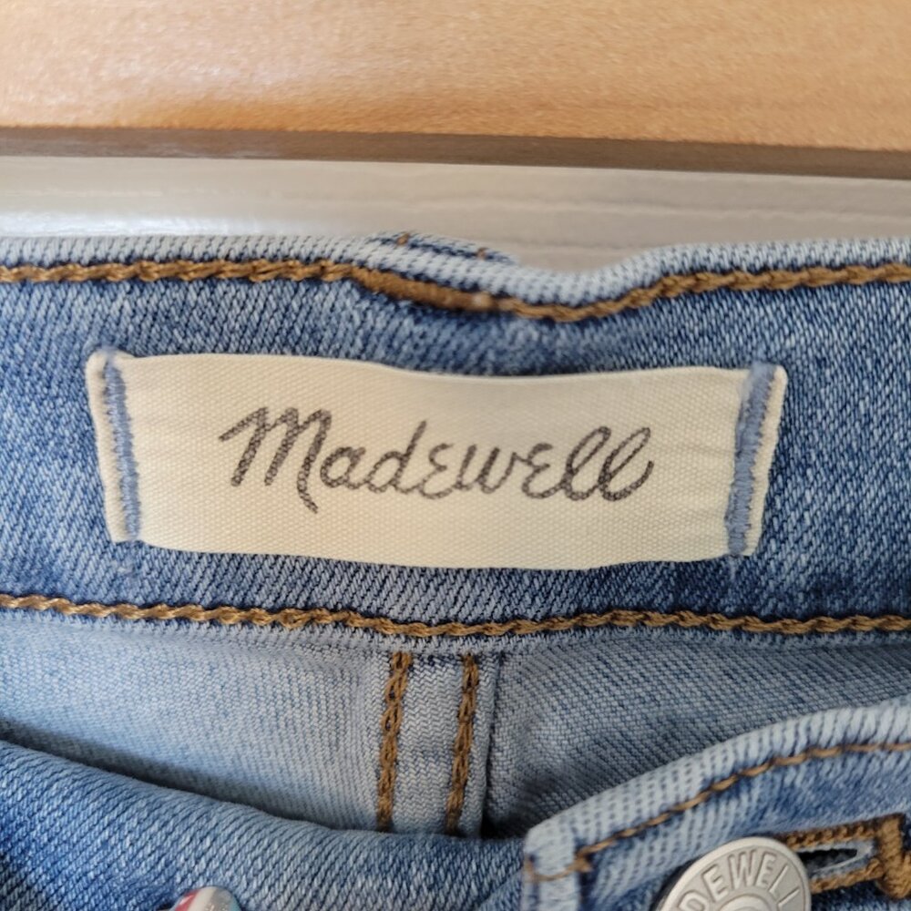 Madewell Cali-Demi Boot Cut Light Wash Button-Fly High Rise Jeans sz 27 - Picture 3 of 8